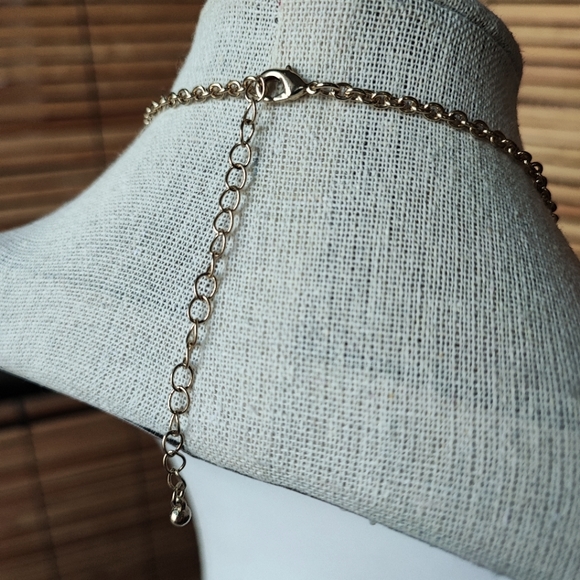 Faceted Transparent Green Acrylic Statement Necklace and Earrings Gold Tone NWOT - Picture 14 of 14